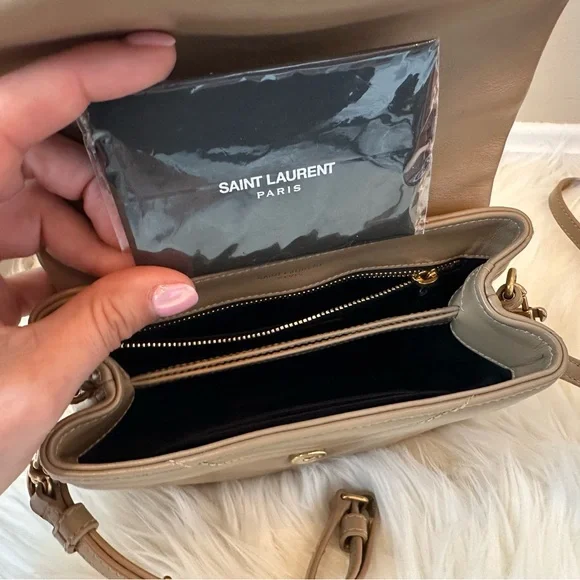 Yves Saint Laurent Tan Quilted Leather Shoulder Bag - Picture 5 of 7